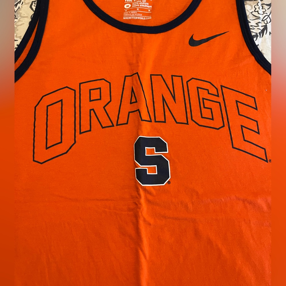 Nike Syracuse Tank Top Men’s Medium Orange SU shirt - Picture 2 of 6